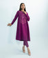 Women's Winter Unstitched Embroidered Dobby Purple 2 Piece Suit